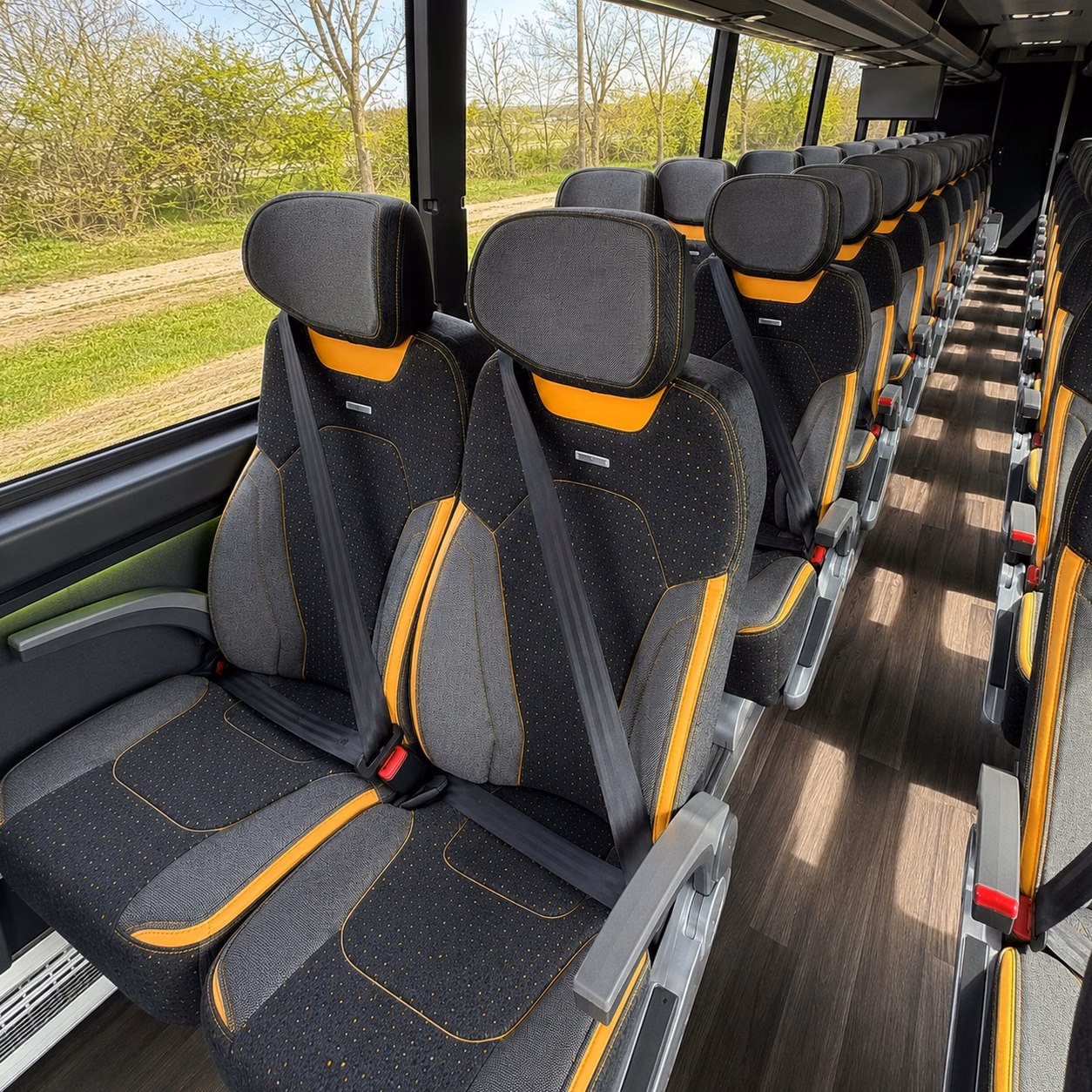 fort smith charter bus rental interior